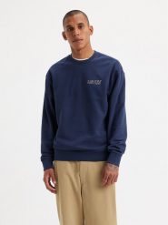 Levi's® Bluza Graphic 38712-0242 Granatowy Relaxed Fit. Niebieskie bluzy nierozpinane męskie m, bez wzorów, z bawełny, bez ramiączek, bez kaptura. Za 179.99 zł.