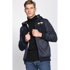 Granatowa Bluza Going Home. Niebieskie bluzy rozpinane męskie Born2be. Za 49.99 zł.