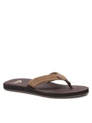 Quiksilver Japonki AQYL101323 Khaki. Brązowe klapki i japonki męskie Quiksilver, bez wzorów, ze skóry. Za 109.99 zł.