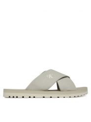 Calvin Klein Jeans Klapki Cross Sandal Crxs Tx YM0YM01223 Szary. Szare klapki i japonki męskie Calvin Klein Jeans, bez wzorów, z jeansu. Za 149.99 zł.