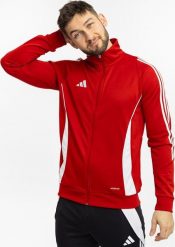 Adidas Bluza męska adidas Tiro 24 Training czerwona IR7499 S. Czerwone bluzy nierozpinane męskie ADIDAS, m, bez wzorów, bez ramiączek, bez kaptura. Za 188.81 zł.