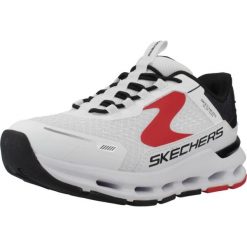 Buty SKECHERS GLIDE STEP PLUS VISTA LANE Biały. Białe buty trekkingowe męskie Skechers, bez wzorów, z syntetyku, bez zapięcia, trekkingowe, skechers sport. Za 277.24 zł.