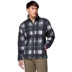 Polar turystyczny męski Steens Mountain Printed Jacket. Czarne bluzy z polaru męskie Columbia, m, bez wzorów, z polaru, sportowe, bez ramiączek, bez kaptura. Za 249.99 zł.
