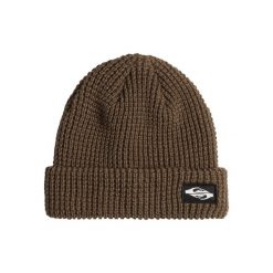 Czapka z mankietem dla Mężczyzn TOFINO Brązowy. Brązowe czapki męskie Quiksilver, z aplikacjami, z materiału, sportowe. Za 159.00 zł.