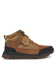 Clarks Trekkingi ATL TrekHi GTX 26184483 Brązowy. Brązowe buty trekkingowe męskie Clarks, bez wzorów, z nubiku, bez zapięcia, trekkingowe. Za 599.99 zł.