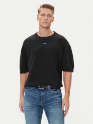 HUGO Sweter San Carson-CP 50543765 Czarny Relaxed Fit. Czarne kardigany męskie Hugo, l, bez wzorów, z bawełny, bez ramiączek. Za 409.99 zł.
