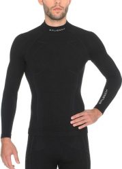 Brubeck Bluza męska Extreme Wool czarna r. XXL (LS11920). Czarne bluzy nierozpinane męskie Brubeck, m, bez wzorów, bez ramiączek, bez kaptura. Za 334.95 zł.
