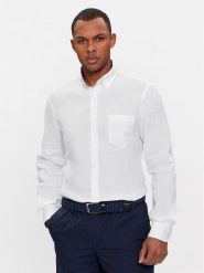 Paul&Shark Koszula 24413080 Biały Slim Fit. Białe koszule męskie PAUL&SHARK, m, bez wzorów, ze lnu, bez kołnierzyka, bez ramiączek. Za 749.99 zł.