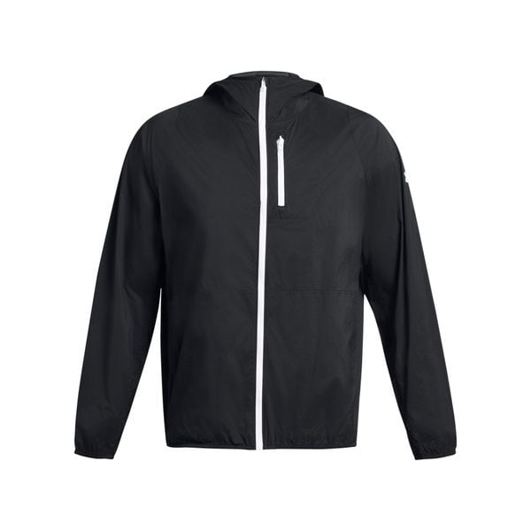 Kurtka wodoodporna z kapturem Under Armour Launch Lightweight. Białe kurtki męskie Under Armour, bez wzorów, sportowe, bez ramiączek, z kapturem. Za 413.60 zł.