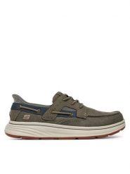 Skechers Półbuty Slip-ins Relaxed Fit: Troutt - Davey 205599/GRY Szary. Szare codzienne półbuty męskie Skechers, bez wzorów, z materiału, bez obcasa, bez zapięcia. Za 359.99 zł.