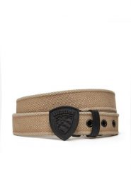 Blauer Pasek Męski S5SHIL02/BEL Beżowy. Brązowe paski męskie Blauer, bez wzorów, z materiału. Za 169.99 zł.