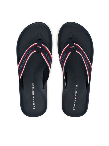 Tommy Hilfiger Japonki Comfort Hilfiger Beach Sandal FM0FM05510 Granatowy. Niebieskie klapki i japonki męskie Tommy Hilfiger, bez wzorów, z materiału. Za 129.99 zł.