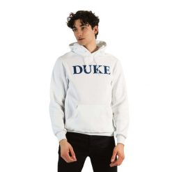 Bluza z kapturem Duke University. Białe bluzy z kapturem męskie Mitchell & Ness, bez wzorów, z kapturem. Za 397.50 zł.