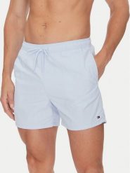 Tommy Hilfiger Szorty kąpielowe UM0UM03477 Błękitny Regular Fit. Niebieskie kąpielówki męskie Tommy Hilfiger, bez wzorów, z syntetyku. Za 159.99 zł.