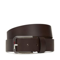 Pasek Męski Tommy Jeans. Brązowe paski męskie Tommy Jeans, bez wzorów, z jeansu. Za 149.99 zł.