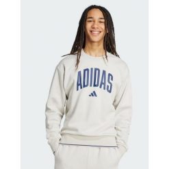 Bluza męska adidas Collegiate Sweat szara JM1732 ROZMIAR 2XL. Brązowe bluzy nierozpinane męskie ADIDAS, m, bez wzorów, z dresówki, eleganckie, bez ramiączek, bez kaptura. Za 199.00 zł.