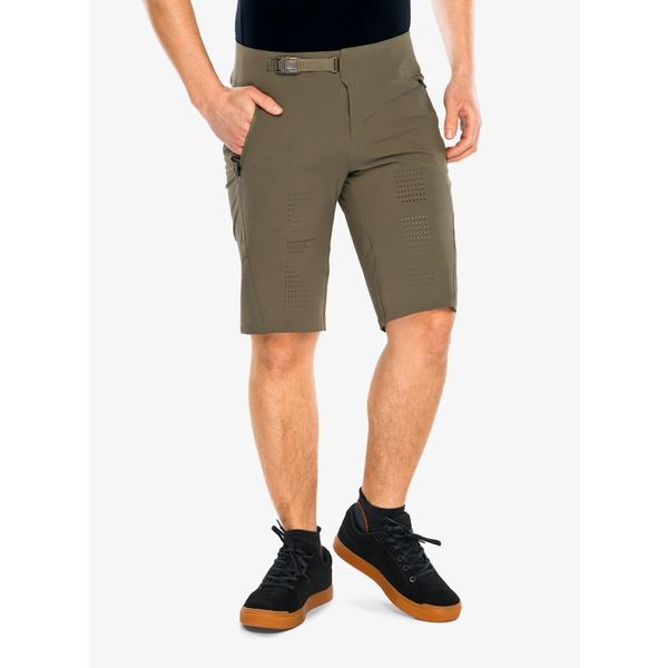 Szorty rowerowe męskie Fox Flexair Short. Zielone szorty sportowe męskie FOX, bez wzorów, sportowe. Za 356.99 zł.