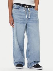 HUGO Jeansy Draisen 50541777 Niebieski Oversize. Niebieskie jeansy męskie Hugo, bez wzorów, z bawełny. Za 509.99 zł.