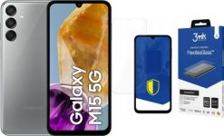 Smartfon Samsung Galaxy M15 5G 4/128GB Szary (SM-M156BZAUEUE) + FlexibleGlass. Szare smartfony SAMSUNG. Za 690.00 zł.