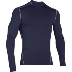 Under Armour Cg Armour Mock Midnight Navy Steel M. Niebieskie bielizna termoaktywna męska Under Armour, ze skóry, z długim rękawem. Za 169.00 zł.