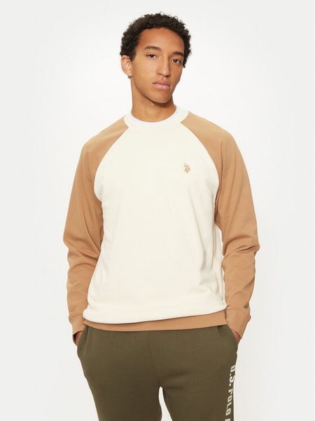 U.S. Polo Assn. Bluza MUP0829 Beżowy Regular Fit. Brązowe bluzy nierozpinane męskie U.S. Polo Assn., m, bez wzorów, z bawełny, bez ramiączek, bez kaptura. Za 119.99 zł.