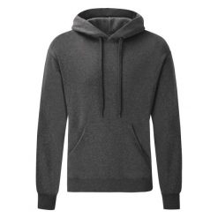 Męska Bluza Z Kapturem Classic Heather Full Zip. Szare bluzy nierozpinane męskie Fruit of the Loom, m, bez wzorów, z kapturem. Za 136.99 zł.