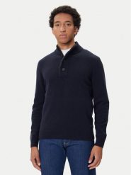 Barbour Sweter Patch Half Zip MKN0585NY91 Granatowy Regular Fit. Niebieskie kardigany męskie Barbour, l, bez wzorów, z wełny, bez ramiączek. Za 579.99 zł.