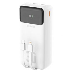 Powerbank Dudao k15max 30000mah 22.5w z wbudowanymi kablami. Białe powerbanki Dudao. Za 109.00 zł.