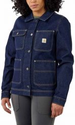 Kurtka Carhartt Rugged Flex Denim Basin. Kurtki męskie Carhartt, m, bez wzorów, z denimu, bez ramiączek, bez kaptura. Za 316.73 zł.