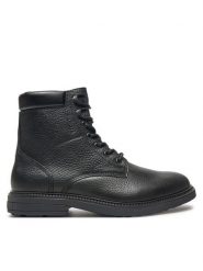 Tommy Hilfiger Kozaki FM0FM05192 Czarny. Czarne buty zimowe męskie Tommy Hilfiger, bez wzorów, ze skóry, bez obcasa, bez zapięcia. Za 459.99 zł.