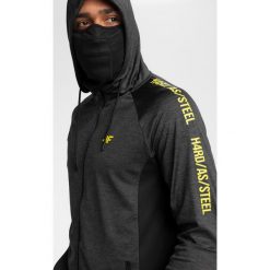 Bluza treningowa męska BLMF150 - ciemny szary melanż. Bluzy z kapturem męskie marki 4f. W wyprzedaży za 129.99 zł.