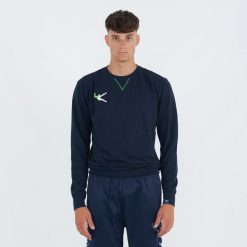 Bluza bawełniana Napix z okrągłym dekoltem. Niebieskie bluzy nierozpinane męskie ELPLAYER, m, bez wzorów, z bawełny, casualowe, bez ramiączek, bez kaptura. Za 74.00 zł.