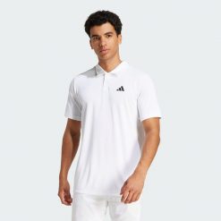 Koszulka Club Tennis Polo. Białe koszulki polo męskie ADIDAS, l, bez wzorów, z dzianiny, sportowe, bez kołnierzyka, bez ramiączek. Za 179.00 zł.