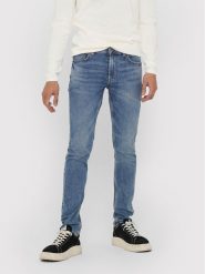 Only & Sons Jeansy Loom 22018653 Niebieski Slim Fit. Niebieskie jeansy męskie Only & Sons, bez wzorów, z bawełny. Za 109.99 zł.