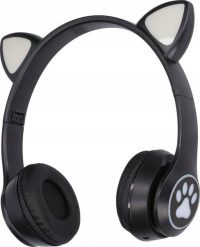 Słuchawki ExtraLink EXTRALINK KIDS CAT EARS WIRELESS HEADPHONES BLACK. Czarne słuchawki bluetooth ExtraLink. Za 36.14 zł.