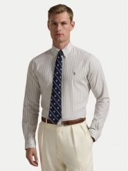 Polo Ralph Lauren Koszula 710886462001 Szary Custom Fit. Szare koszule męskie Polo Ralph Lauren, m, bez wzorów, z bawełny, bez kołnierzyka, bez ramiączek. Za 439.99 zł.