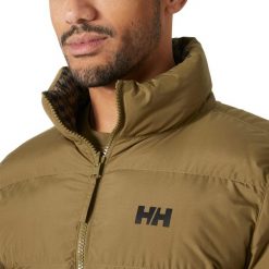 Kurtka puchowa Helly Hansen YU 23. Brązowe kurtki męskie Helly Hansen, m, bez wzorów, z puchu, bez ramiączek, bez kaptura. Za 812.00 zł.