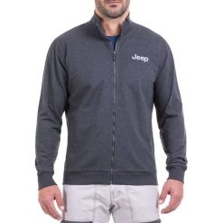 Bluza w kolorze ciemnoszarym. Szare bluzy rozpinane męskie Jeep, m, bez wzorów, bez ramiączek, bez kaptura. W wyprzedaży za 124.95 zł.