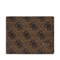 Portfel Guess. Brązowe portfele męskie Guess, z aplikacjami. Za 329.99 zł.