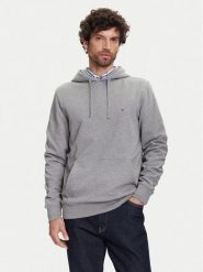 Tommy Hilfiger Bluza Essential MW0MW37235 Szary Regular Fit. Szare bluzy nierozpinane męskie Tommy Hilfiger, m, bez wzorów, z bawełny, bez ramiączek, bez kaptura. Za 299.99 zł.