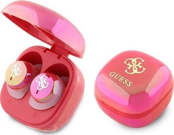 Słuchawki Guess Guess Bluetooth headphones GUTWSJ144ESF TWS + docking station fuchsia/fuschia Iridescent 4G Printed Logo. Różowe słuchawki bluetooth Guess. Za 138.58 zł.