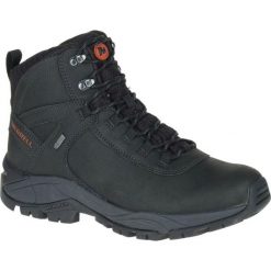 Buty Trekkingowe Męskie Merrell Vego Mid LTR Waterproof. Czarne buty zimowe męskie Merrell, bez wzorów, sportowe, bez obcasa, bez zapięcia. W wyprzedaży za 562.05 zł.