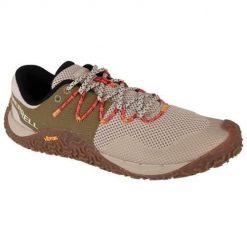 Buty do biegania męskie Merrell Trail Glove 7. Brązowe buty do biegania męskie Merrell, bez wzorów, z gumy, bez zapięcia, do biegania. Za 665.00 zł.