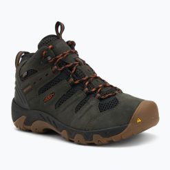 Buty trekkingowe męskie KEEN Headout Mid Waterproof. Zielone buty trekkingowe męskie Keen, bez wzorów, bez zapięcia. Za 449.99 zł.