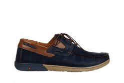 Półbuty Bayla-081 972 Juma Blue AX 081127, Granatowy, Skóra naturalna - 40. Niebieskie eleganckie półbuty męskie Bayla, z nubiku, bez obcasa, bez zapięcia. W wyprzedaży za 242.10 zł.