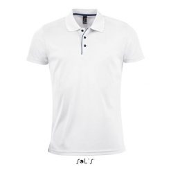 Polo Sol's Performer. Białe koszulki polo męskie SOL'S, m, bez wzorów, bez kołnierzyka, bez ramiączek. Za 139.00 zł.