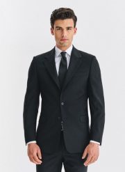 PAKO LORENTE - Wełniana czarna marynarka garniturowa. Czarne marynarki męskie Pako Lorente, bez wzorów, z wełny. Za 1,699.99 zł.