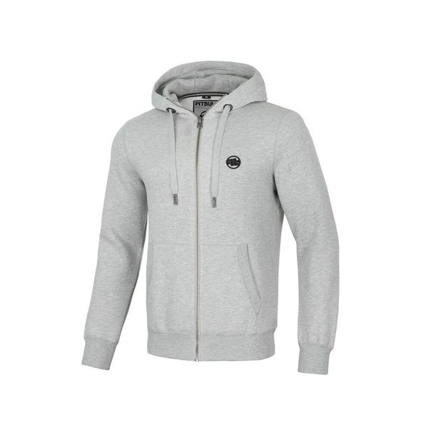 Bluza męska Pitbull rozpinana z kapturem Small Logo. Szare bluzy rozpinane męskie PITBULL, m, bez wzorów, sportowe, bez ramiączek, z kapturem. Za 189.00 zł.