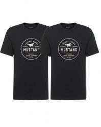 2 - PAK Męski T-Shirt Mustang Style Alex Black 1017333 4142. Czarne t-shirty męskie Mustang, m, bez wzorów, z bawełny, bez kołnierzyka, bez ramiączek. W wyprzedaży za 99.99 zł.