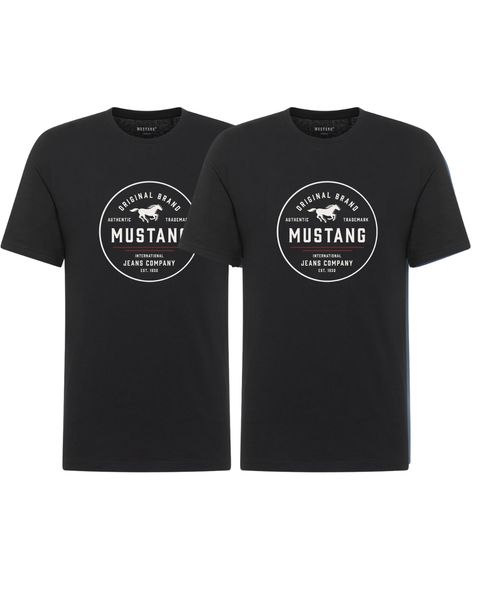 2 - PAK Męski T-Shirt Mustang Style Alex Black 1017333 4142. Czarne t-shirty męskie Mustang, m, bez wzorów, z bawełny, bez kołnierzyka, bez ramiączek. W wyprzedaży za 99.99 zł.
